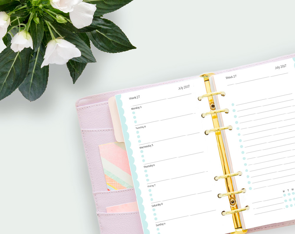 Pastel Day Planner kalender