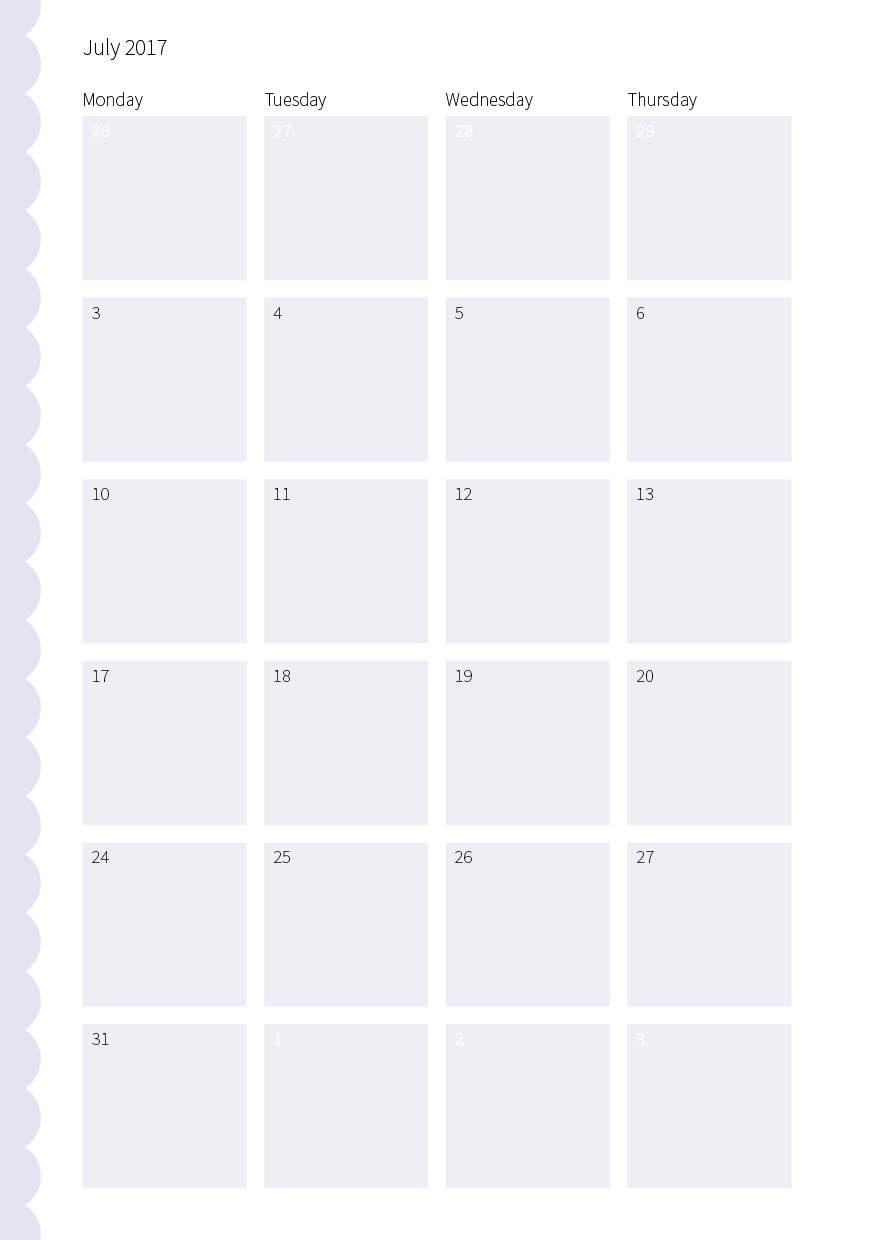Pastel Day Planner kalender