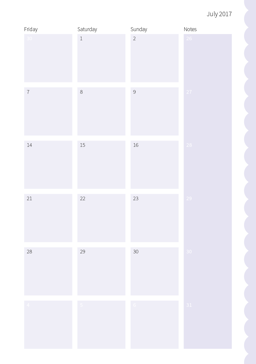 Pastel Day Planner kalender