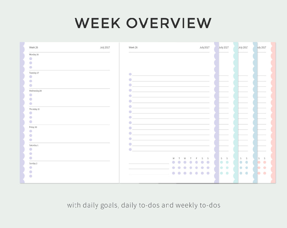 Pastel Day Planner kalender