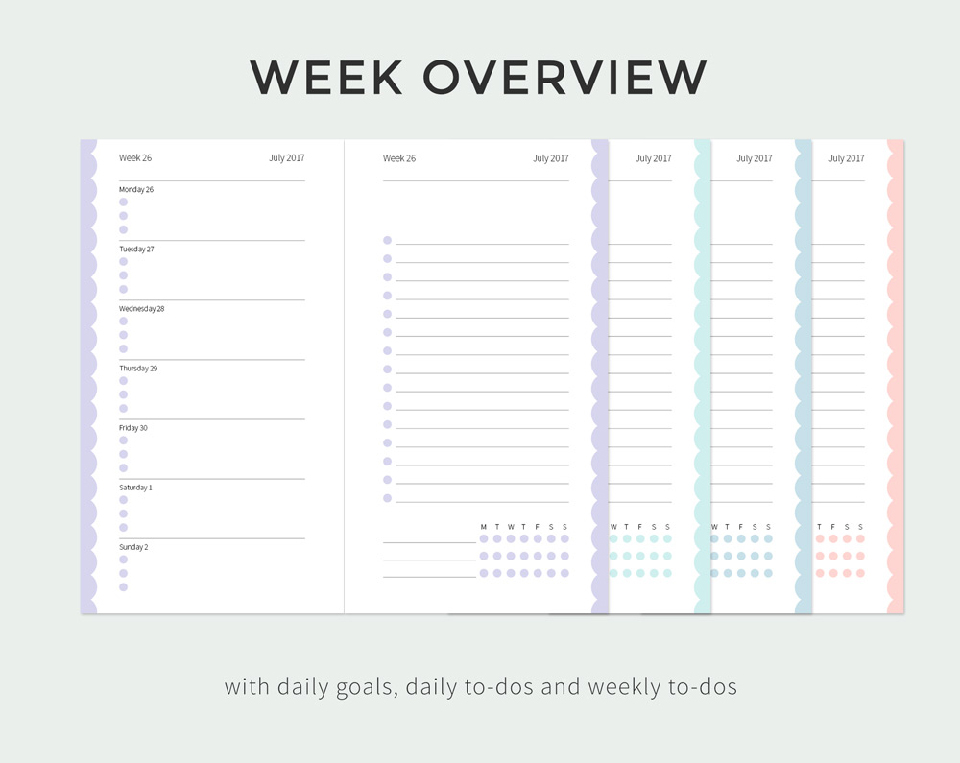 Pastel Day Planner kalender
